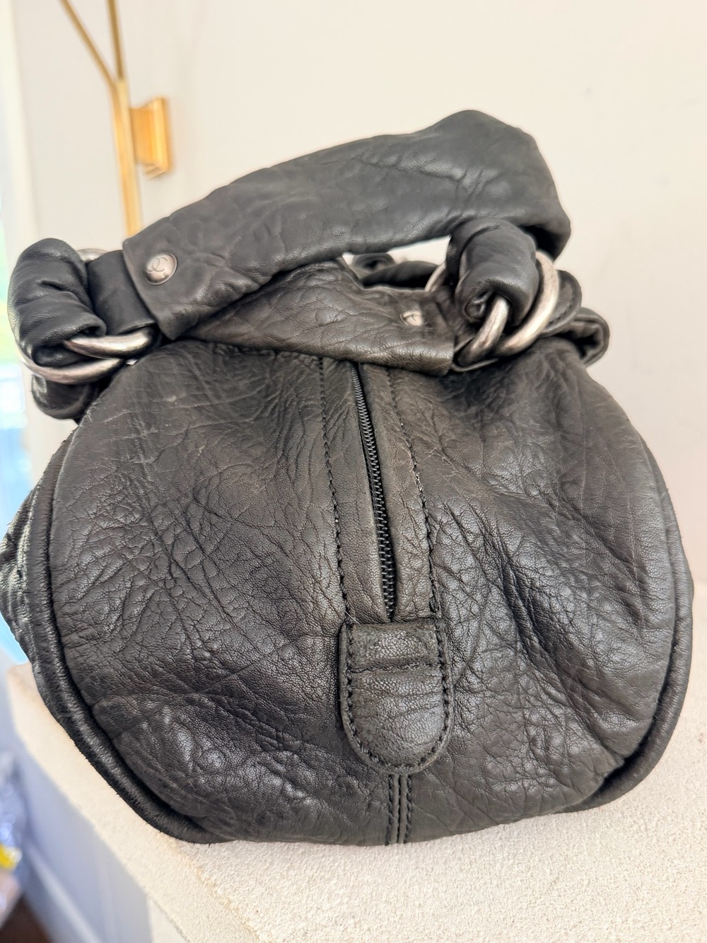 CHANEL Le Marais Large Bowler Black Quilted Leather Rare Vintage - Picture 8 of 13